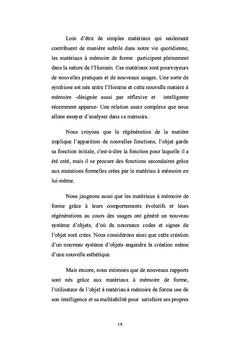 Les matériaux à mémoire de forme et la régénération de l'objet design