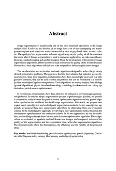 Ame lioration de la segmentation d'images par des me taheuristiques