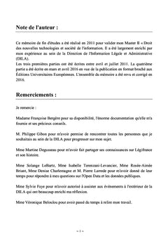 Etat des lieux et enjeux de l'Open Data