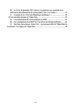 Etat des lieux et enjeux de l'Open Data