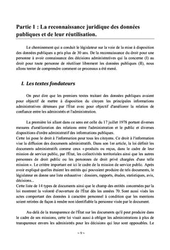 Etat des lieux et enjeux de l'Open Data