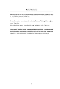 Intelligence economique et strategie d'entreprise