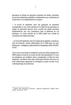 Les aspects contingents de la gestion des ressources humaines