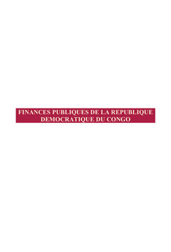 Finances publiques de la République démocratique du Congo
