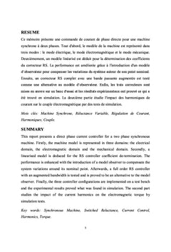 Commande d'une machine à reluctance variable synchrone