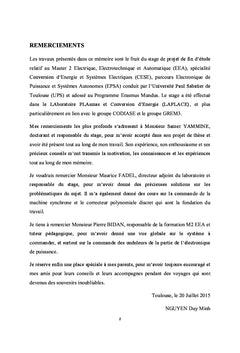 Commande d'une machine à reluctance variable synchrone