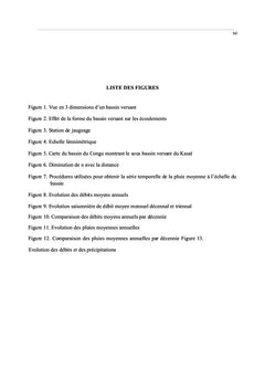 Contribution A l'etude de variation des debits du Bassin du Congo