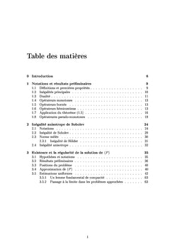 Problème parabolique anisotrope