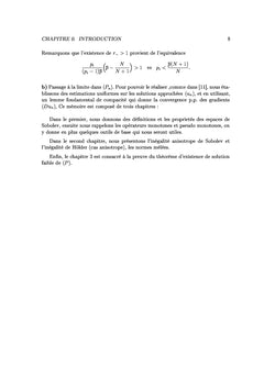Problème parabolique anisotrope