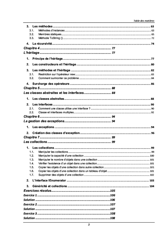 Initiation au Langage Orienté Objet C#