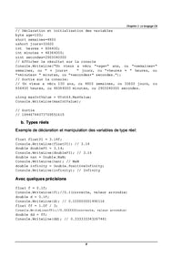 Initiation au Langage Orienté Objet C#
