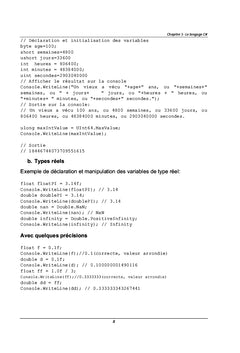 Initiation au Langage Orienté Objet C#