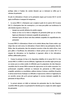 Partenariats: Nouvelles regles IFRS d'identification et de classement