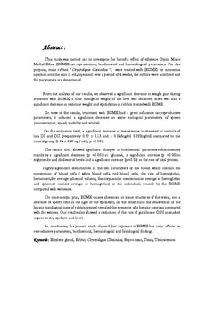 Evaluation des effets nefastes de l'ethylene glycol monomethyl ether