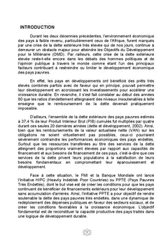 Dette exterieure et croissance economique de la cote d'ivoire