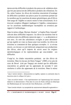 L'adaptabilité en Mathématiques-Seconde Scientifique