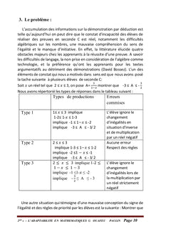 L'adaptabilité en Mathématiques-Seconde Scientifique