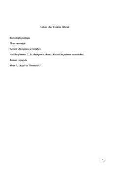 Patrimoine intangible socioculturel immatériel local algérien :