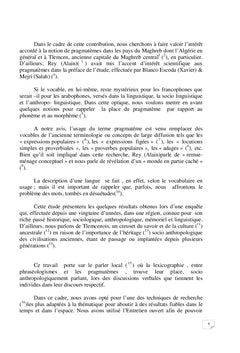 Patrimoine intangible socioculturel immatériel local algérien :