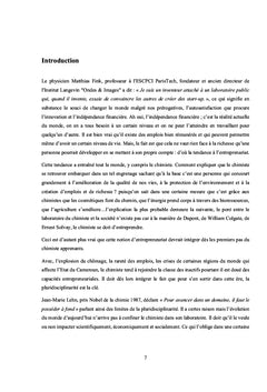 Je suis chimiste et j'entreprends