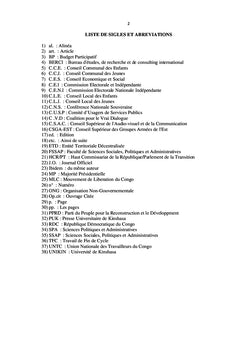 Décentralisation et développement en RDC