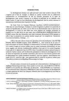Décentralisation et développement en RDC