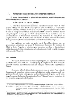 Décentralisation et développement en RDC