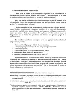Décentralisation et développement en RDC