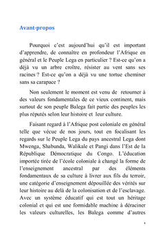 Le mystère des contes ancestraux Lega