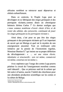 Le mystère des contes ancestraux Lega