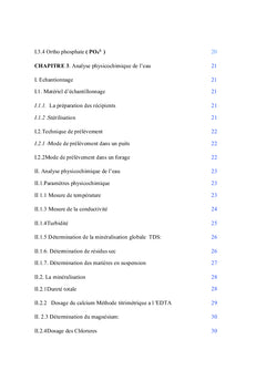 Eau : composition chimique et pratique d'analyse