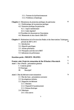 Gestion et protection du Patrimoine Culturel Marocain