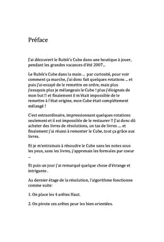 Le groupe du Rubik's Cube (Tome I)