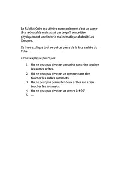 Le groupe du Rubik's Cube (Tome I)