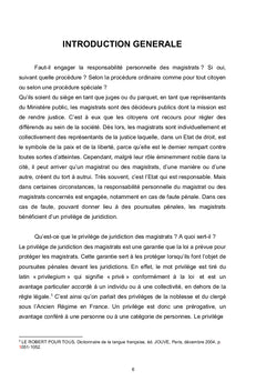 Le privilège de juridiction des magistrats