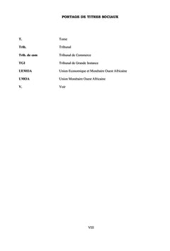 Le Portage de Titres sociaux