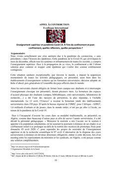 Enseignement supérieur et pandémie Covid-19