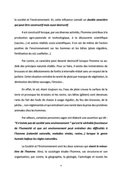 LA SOCIÉTÉ ET L'ENVIRONNEMENT DANS LES MILIEUX RURAUX