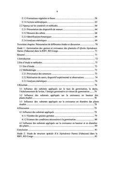 Etude de conditions écologiques d'Afzelia bipindensis Harms (Fabaceae)