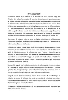 Guide du mémoire : Méthodologie de la recherche