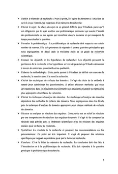 Guide du mémoire : Méthodologie de la recherche