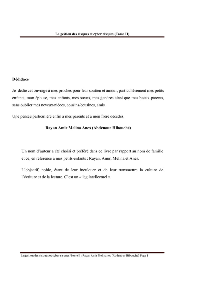 La Gestion des risques et des cyber risques Tome II