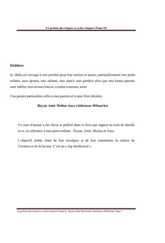 La Gestion des risques et des cyber risques Tome II