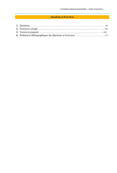 Corrosion et moyens de protection