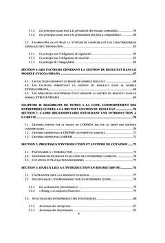 Contribution à la connaissance de la gestion du résultat