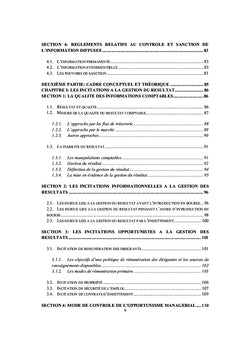 Contribution à la connaissance de la gestion du résultat