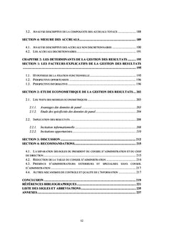Contribution à la connaissance de la gestion du résultat