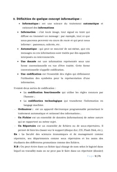 Structure des ordinateurs et notion sur la numérisation