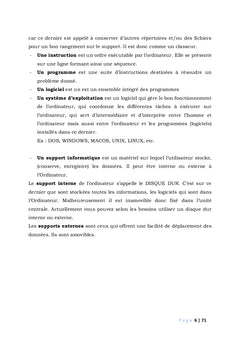 Structure des ordinateurs et notion sur la numérisation