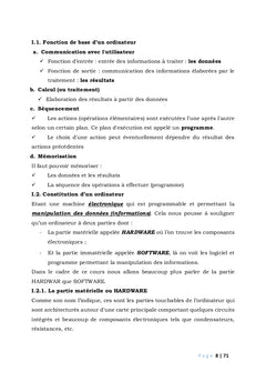 Structure des ordinateurs et notion sur la numérisation